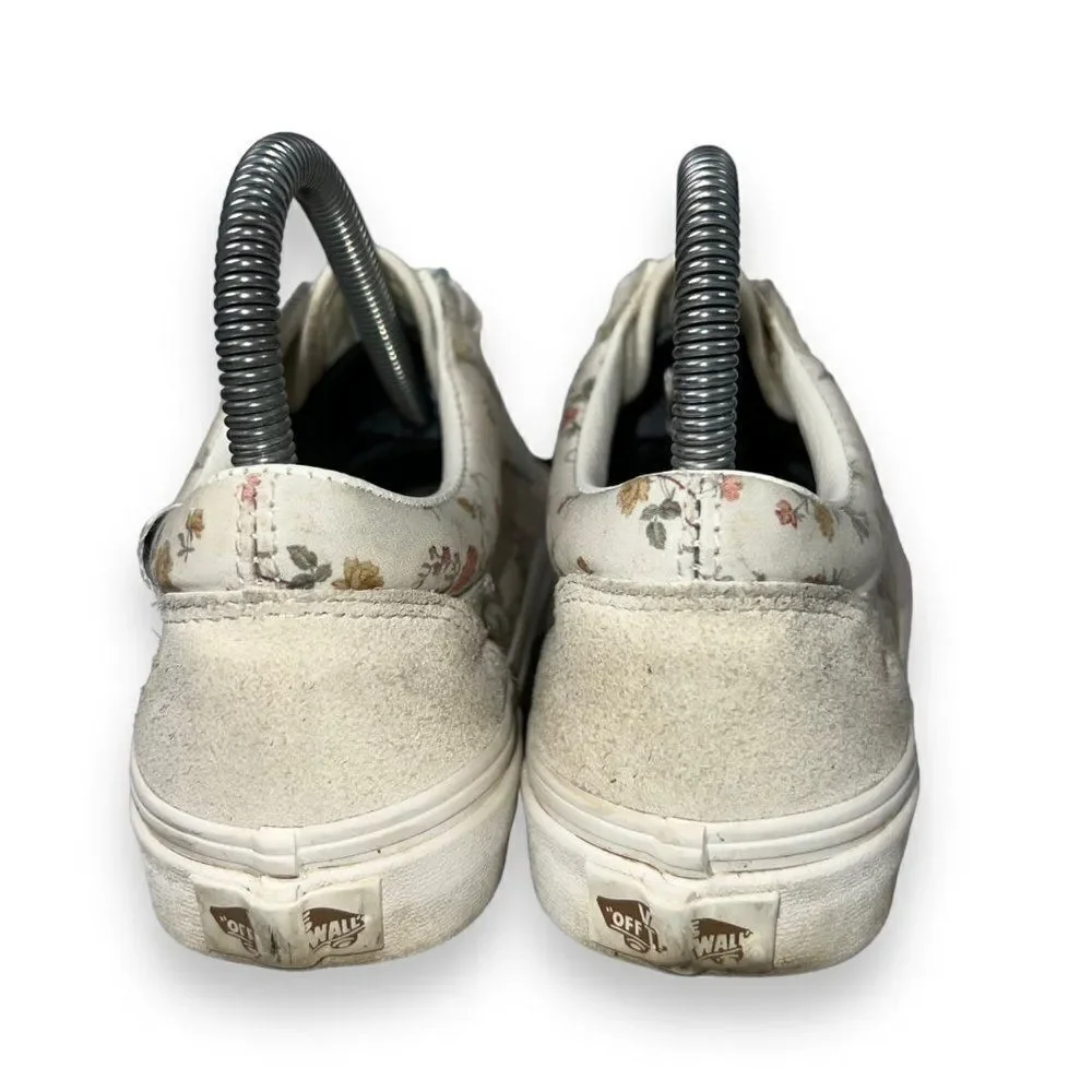 Vans Old Skool Vintage Floral Skate Shoes‎ Cream / Multicolor Women's 6